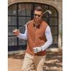 imageCOOFANDY Mens Polar Fleece Vest Lightweight Sleeveless Jacket Warm Zip up Outerwear Vests with Zipper Pockets for HikingTerracotta