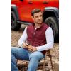imageCOOFANDY Mens Polar Fleece Vest Lightweight Sleeveless Jacket Warm Zip up Outerwear Vests with Zipper Pockets for HikingWine Red