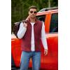imageCOOFANDY Mens Polar Fleece Vest Lightweight Sleeveless Jacket Warm Zip up Outerwear Vests with Zipper Pockets for HikingWine Red