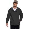 imageCOOFANDY Mens Rain Jacket Waterproof With Hood Lightweight Packable Shell Raincoat Windbreaker For Cycling Golf Travel1black