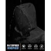 imageCOOFANDY Mens Rain Jacket Waterproof With Hood Lightweight Packable Shell Raincoat Windbreaker For Cycling Golf Travel1black