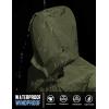 imageCOOFANDY Mens Rain Jacket Waterproof With Hood Lightweight Packable Shell Raincoat Windbreaker For Cycling Golf TravelArmy Green