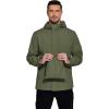 imageCOOFANDY Mens Rain Jacket Waterproof With Hood Lightweight Packable Shell Raincoat Windbreaker For Cycling Golf TravelArmy Green