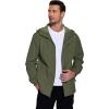 imageCOOFANDY Mens Rain Jacket Waterproof With Hood Lightweight Packable Shell Raincoat Windbreaker For Cycling Golf TravelArmy Green