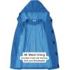 imageCOOFANDY Mens Rain Jacket Waterproof With Hood Lightweight Packable Shell Raincoat Windbreaker For Cycling Golf TravelBlue