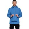 imageCOOFANDY Mens Rain Jacket Waterproof With Hood Lightweight Packable Shell Raincoat Windbreaker For Cycling Golf TravelBlue