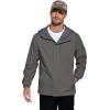 imageCOOFANDY Mens Rain Jacket Waterproof With Hood Lightweight Packable Shell Raincoat Windbreaker For Cycling Golf TravelGrey