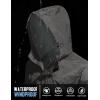 imageCOOFANDY Mens Rain Jacket Waterproof With Hood Lightweight Packable Shell Raincoat Windbreaker For Cycling Golf TravelGrey