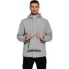 imageCOOFANDY Mens Rain Jacket Waterproof With Hood Lightweight Packable Shell Raincoat Windbreaker For Cycling Golf TravelLight Grey