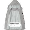 imageCOOFANDY Mens Rain Jacket Waterproof With Hood Lightweight Packable Shell Raincoat Windbreaker For Cycling Golf TravelLight Grey
