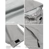 imageCOOFANDY Mens Rain Jacket Waterproof With Hood Lightweight Packable Shell Raincoat Windbreaker For Cycling Golf TravelLight Grey