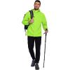 imageCOOFANDY Mens Rain Jacket Waterproof With Hood Lightweight Packable Shell Raincoat Windbreaker For Cycling Golf TravelLime Green