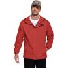 imageCOOFANDY Mens Rain Jacket Waterproof With Hood Lightweight Packable Shell Raincoat Windbreaker For Cycling Golf TravelRed
