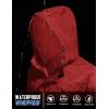 imageCOOFANDY Mens Rain Jacket Waterproof With Hood Lightweight Packable Shell Raincoat Windbreaker For Cycling Golf TravelRed
