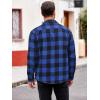 imageCOOFANDY Mens Sherpa Lined Flannel Shirt Jacket Long Sleeve Button Up Fleece Plaid ShirtsBlueBlack