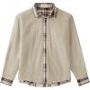 imageCOOFANDY Mens Sherpa Lined Flannel Shirt Jacket Long Sleeve Button Up Fleece Plaid ShirtsDark Brown Grey White Plaid
