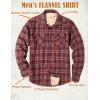 imageCOOFANDY Mens Sherpa Lined Flannel Shirt Jacket Long Sleeve Button Up Fleece Plaid ShirtsDark Red