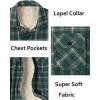 imageCOOFANDY Mens Sherpa Lined Flannel Shirt Jacket Long Sleeve Button Up Fleece Plaid ShirtsGreen
