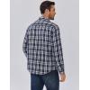 imageCOOFANDY Mens Sherpa Lined Flannel Shirt Jacket Long Sleeve Button Up Fleece Plaid ShirtsNavy White Khaki Plaid