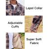 imageCOOFANDY Mens Sherpa Lined Flannel Shirt Jacket Long Sleeve Button Up Fleece Plaid ShirtsNavyOrange
