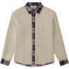 imageCOOFANDY Mens Sherpa Lined Flannel Shirt Jacket Long Sleeve Button Up Fleece Plaid ShirtsNavyOrange