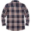 imageCOOFANDY Mens Sherpa Lined Flannel Shirt Jacket Long Sleeve Button Up Fleece Plaid ShirtsNavyOrange