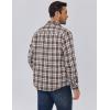 imageCOOFANDY Mens Sherpa Lined Flannel Shirt Jacket Long Sleeve Button Up Fleece Plaid ShirtsWhite Brown Plaid