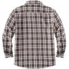 imageCOOFANDY Mens Sherpa Lined Flannel Shirt Jacket Long Sleeve Button Up Fleece Plaid ShirtsWhite Brown Plaid