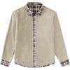 imageCOOFANDY Mens Sherpa Lined Flannel Shirt Jacket Long Sleeve Button Up Fleece Plaid ShirtsWhite Brown Plaid