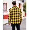 imageCOOFANDY Mens Sherpa Lined Flannel Shirt Jacket Long Sleeve Button Up Fleece Plaid ShirtsYellowBlack