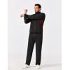 imageCOOFANDY Mens Tracksuits 2 Piece Athletic Track Suit Jogging Running Sweatsuits Casual Warm Full Zip Sports SetBlackwine Red