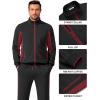 imageCOOFANDY Mens Tracksuits 2 Piece Athletic Track Suit Jogging Running Sweatsuits Casual Warm Full Zip Sports SetBlackwine Red