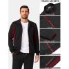 imageCOOFANDY Mens Tracksuits 2 Piece Athletic Track Suit Jogging Running Sweatsuits Casual Warm Full Zip Sports SetDark Greywine Red