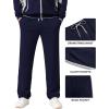 imageCOOFANDY Mens Tracksuits 2 Piece Athletic Track Suit Jogging Running Sweatsuits Casual Warm Full Zip Sports SetNavy Bluelight Grey
