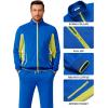 imageCOOFANDY Mens Tracksuits 2 Piece Athletic Track Suit Jogging Running Sweatsuits Casual Warm Full Zip Sports SetRoyal Bluegreen