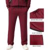 imageCOOFANDY Mens Tracksuits 2 Piece Athletic Track Suit Jogging Running Sweatsuits Casual Warm Full Zip Sports SetWine Redblack
