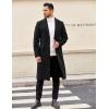 imageCOOFANDY Mens Trench Coat Long Casual Single Brested Overcoat Winter Notched Collar Wool Blend Pea coat With PocketsBlack