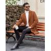 imageCOOFANDY Mens Trench Coat Long Casual Single Brested Overcoat Winter Notched Collar Wool Blend Pea coat With PocketsBrown