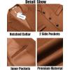 imageCOOFANDY Mens Trench Coat Long Casual Single Brested Overcoat Winter Notched Collar Wool Blend Pea coat With PocketsBrown