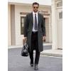imageCOOFANDY Mens Trench Coat Long Casual Single Brested Overcoat Winter Notched Collar Wool Blend Pea coat With PocketsDark Grey