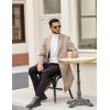 imageCOOFANDY Mens Trench Coat Long Casual Single Brested Overcoat Winter Notched Collar Wool Blend Pea coat With PocketsKhaki