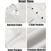 imageCOOFANDY Mens Trench Coat Long Casual Single Brested Overcoat Winter Notched Collar Wool Blend Pea coat With PocketsWhite