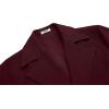 imageCOOFANDY Mens Trench Coat Notched Collar Single Breasted Peacoat Winter Overcoat With PocketsBurgundy Red