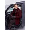 imageCOOFANDY Mens Trench Coat Notched Collar Single Breasted Peacoat Winter Overcoat With PocketsBurgundy Red