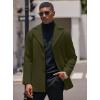 imageCOOFANDY Mens Trench Coat Notched Collar Single Breasted Peacoat Winter Overcoat With PocketsOlive Green