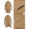 imageCOOFANDY Mens Wool Blend Coat Winter Trench Coats Notched Lapel Collar Single Breasted Overcoat Classic Peacoat With PocketsCamel