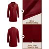 imageCOOFANDY Mens Wool Blend Coat Winter Trench Coats Notched Lapel Collar Single Breasted Overcoat Classic Peacoat With PocketsWine Red