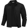 imageCOOFANDY Mens Fleece Jackets Full Zip Raglan Long Sleeve Lightweight Casual Outdoor Warm Jacket Coat with PocketsBlack