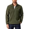 imageCOOFANDY Mens Polar Fleece Jacket Lightweight Full Zip Jackets Outdoor Hiking Casual Soft Warm Coat With PocketsArmy Green