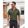 imageCOOFANDY Mens Button Down Shirt Short Sleeve Dress Shirt Casual Beach Summer Wedding ShirtArmy Green